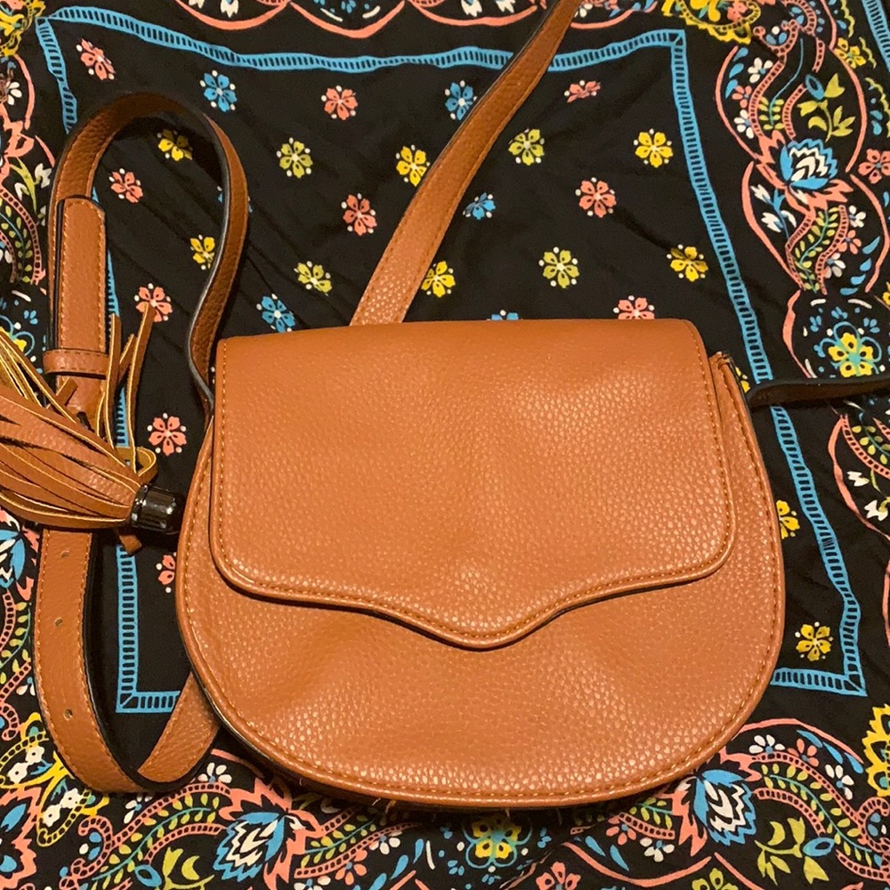 Brown Pleather Cross Body